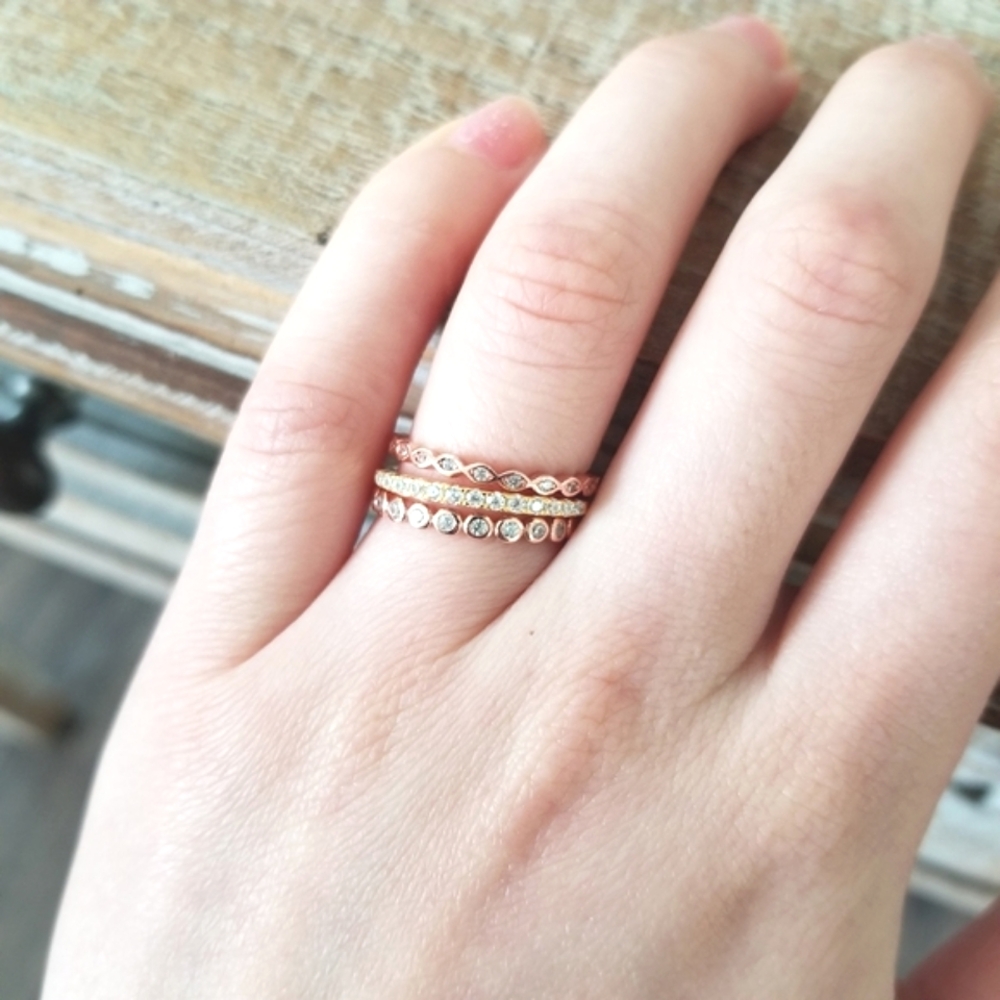 14k Rose Gold Bubble Eternity Band